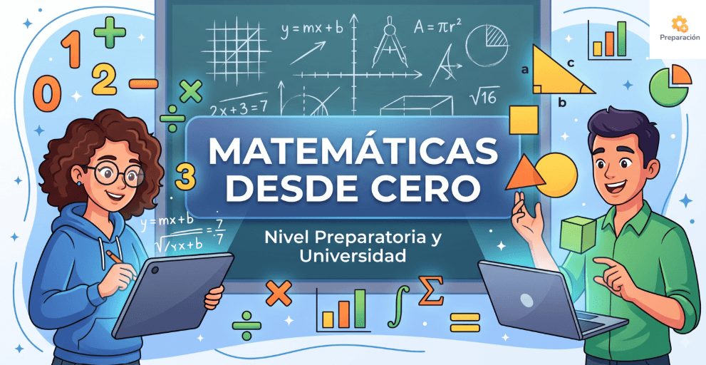 Curso de Matemáticas desde 0: Prepárate para tu examen de ingreso a la universidad 2027 - Más Preparación